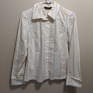 White w/subtle Stripe Dress Shirt